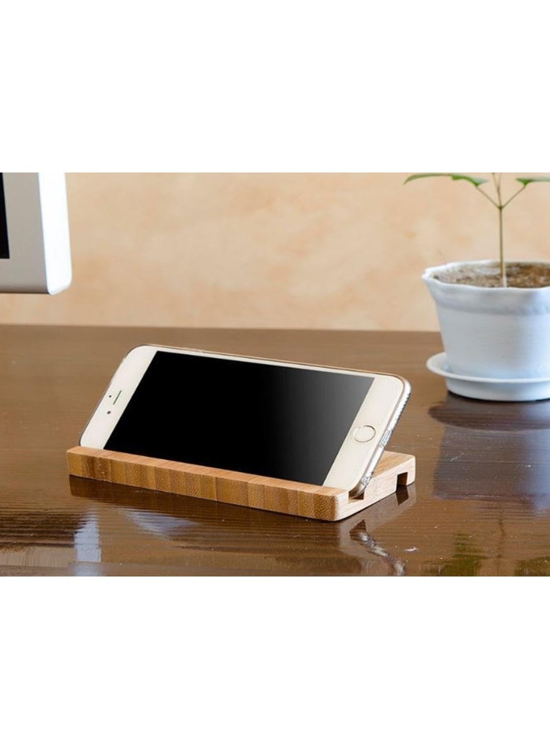 Wooden Phone Stand – Elegant Bamboo Stand for Desk, Kitchen, or Office – Compatible with All Mobile Phones - Image 3